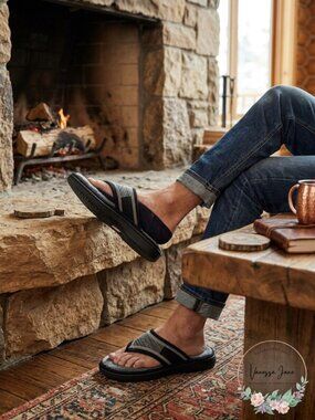 Isotoner Signature Womens Size 7.5 8 Cambell Jersey Thong Slipper, Black